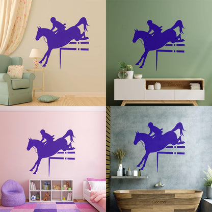 Horse Rider Sport Horse Riding Engraving Decals Can Modify And Add Information