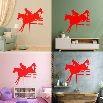 Horse Rider Sport Horse Riding Engraving Decals Can Modify And Add Information