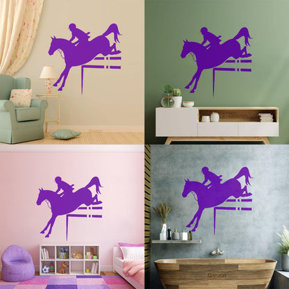 Horse Rider Sport Horse Riding Engraving Decals Can Modify And Add Information
