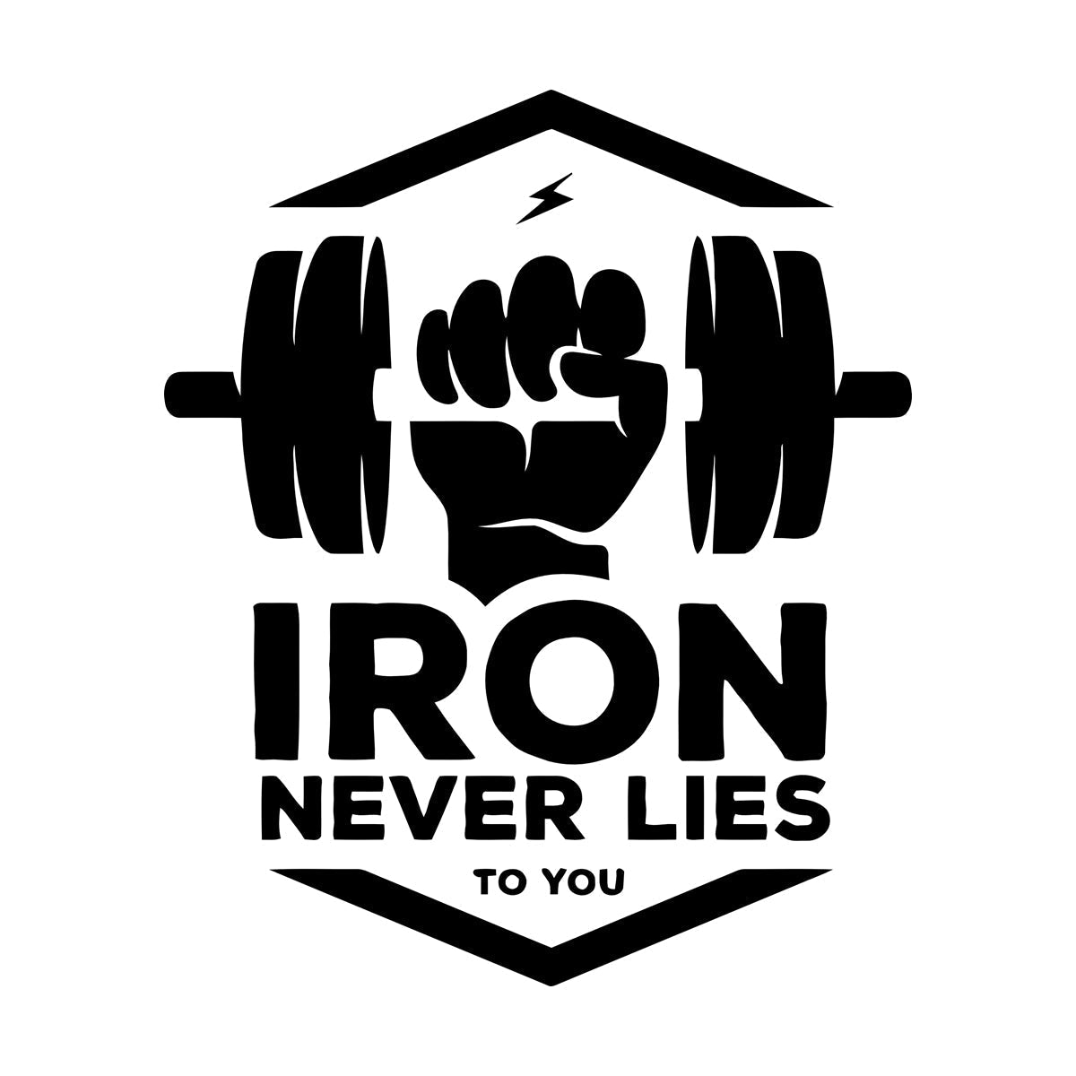 Mural And Wall Vinyl Decal Iron Fitnesscenter Bodybuilding Motivation Training Art Decoration
