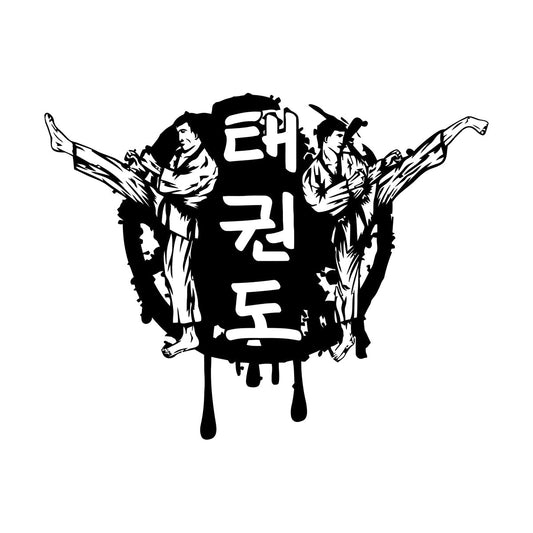 Fine Carving Stickers Judo Karate Martial Arts Combat Athletes Window Decals