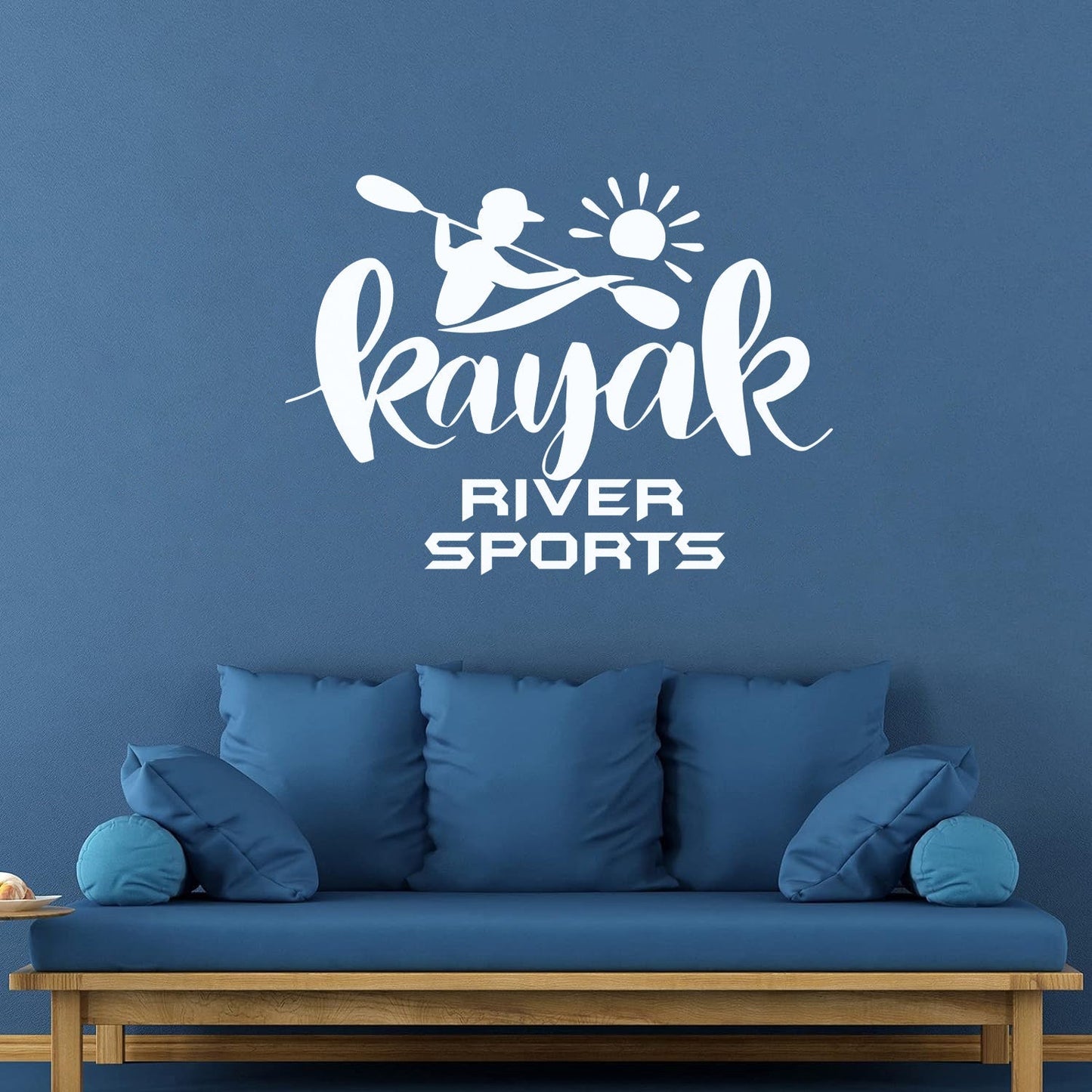 Kayak River Alloy Sport Rowing Lake Fine Carving Decals Store Decoration