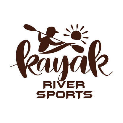 Kayak River Alloy Sport Rowing Lake Fine Carving Decals Store Decoration