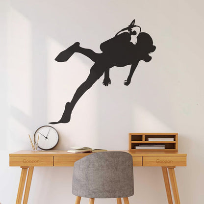 Scuba Diving Sea Ocean Underwater Lettering Stickers Removable Without Leaving Glue