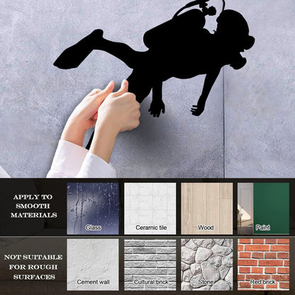 Scuba Diving Sea Ocean Underwater Lettering Stickers Removable Without Leaving Glue