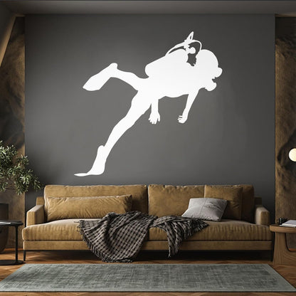 Scuba Diving Sea Ocean Underwater Lettering Stickers Removable Without Leaving Glue