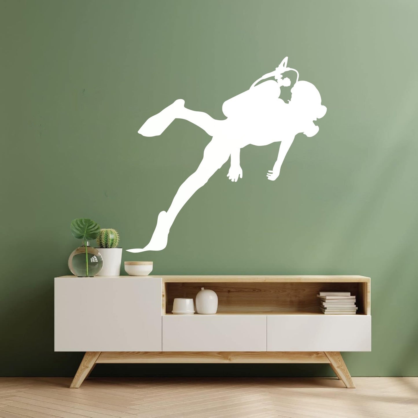 Scuba Diving Sea Ocean Underwater Lettering Stickers Removable Without Leaving Glue