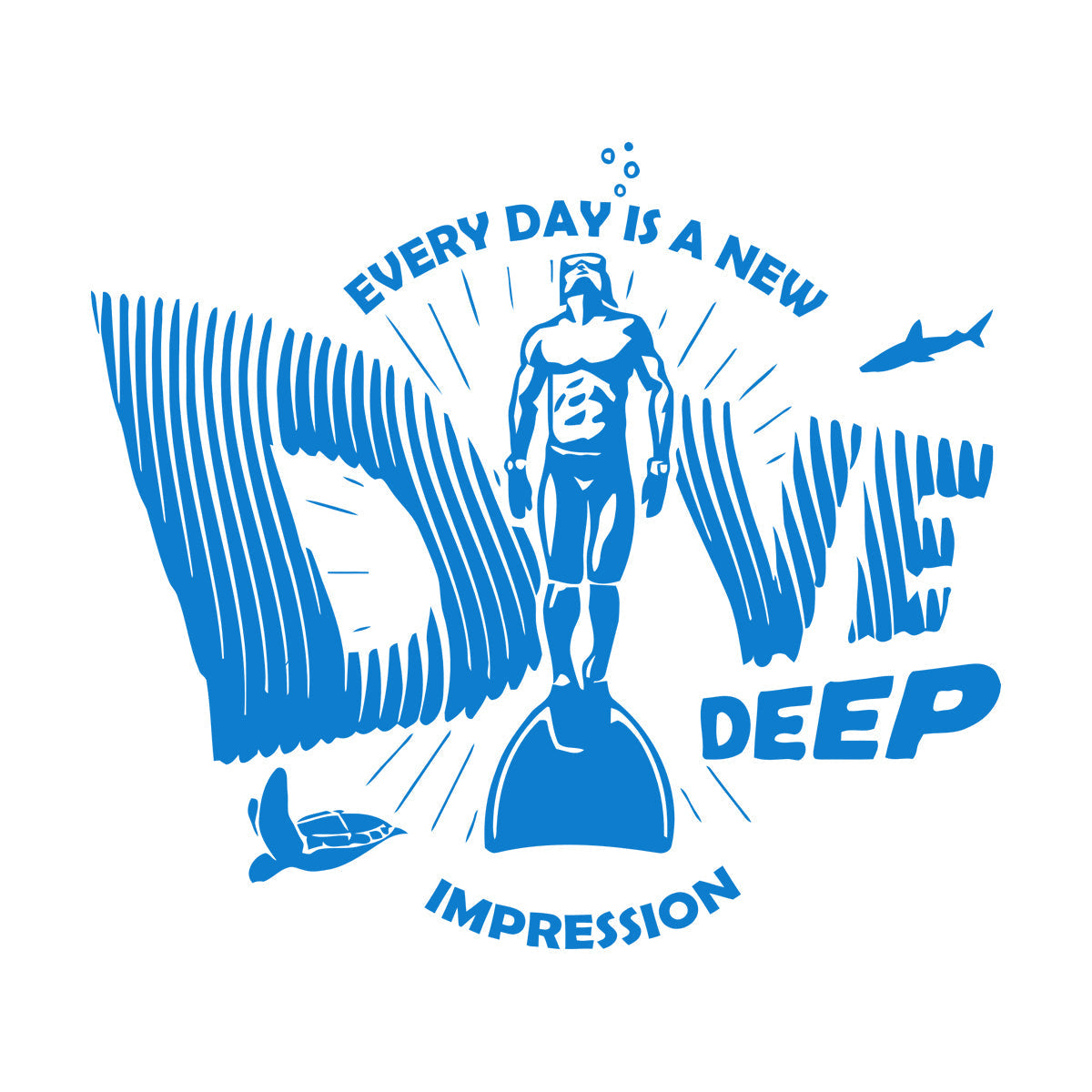 Wall Decals Paster Paper Sea Ocean Diving Underwater Scuba Diver Self Adhesive