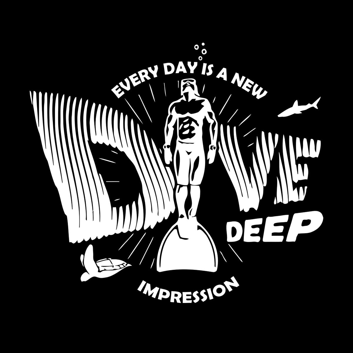 Wall Decals Paster Paper Sea Ocean Diving Underwater Scuba Diver Self Adhesive