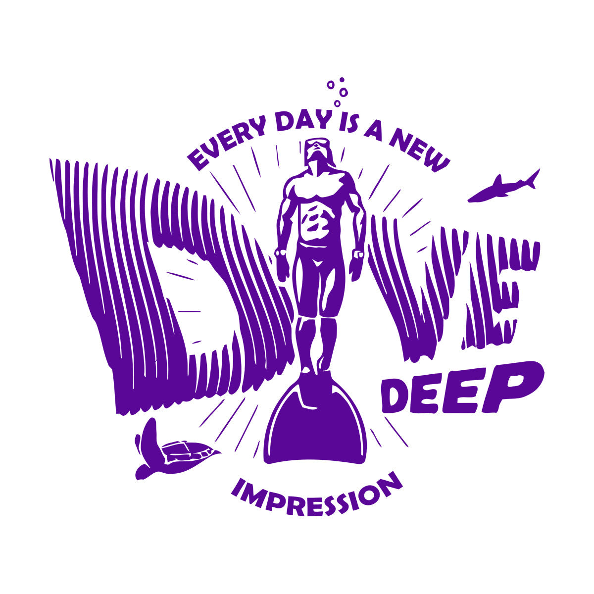 Wall Decals Paster Paper Sea Ocean Diving Underwater Scuba Diver Self Adhesive