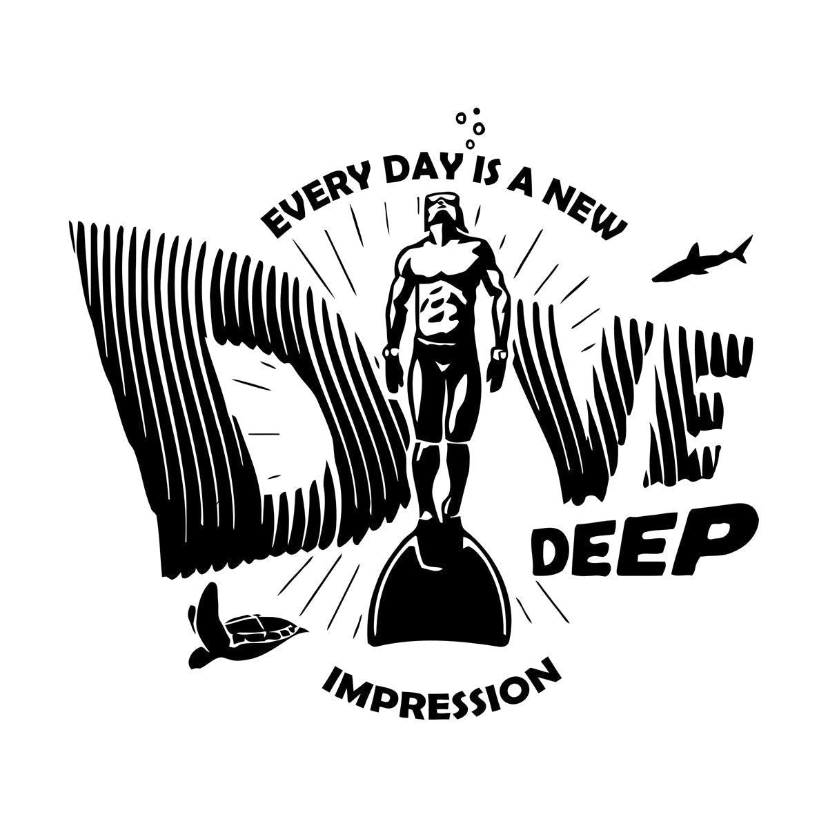 Wall Decals Paster Paper Sea Ocean Diving Underwater Scuba Diver Self Adhesive