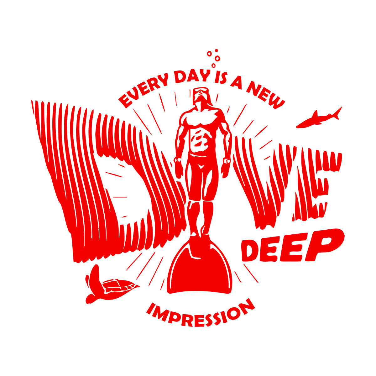 Wall Decals Paster Paper Sea Ocean Diving Underwater Scuba Diver Self Adhesive