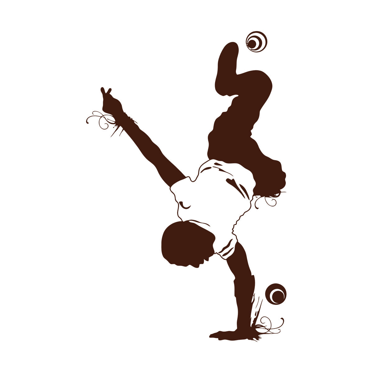 Sport Dance Break Dancer Youth Acrobatics Wall Decals Paster Paper Store Decoration