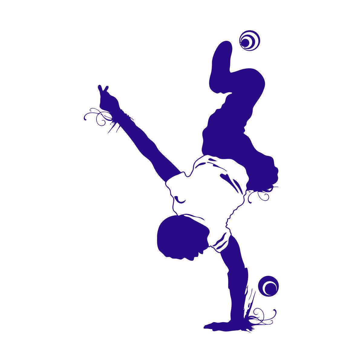 Sport Dance Break Dancer Youth Acrobatics Wall Decals Paster Paper Store Decoration