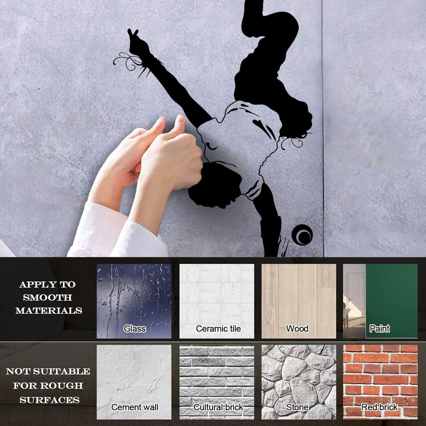 Sport Dance Break Dancer Youth Acrobatics Wall Decals Paster Paper Store Decoration