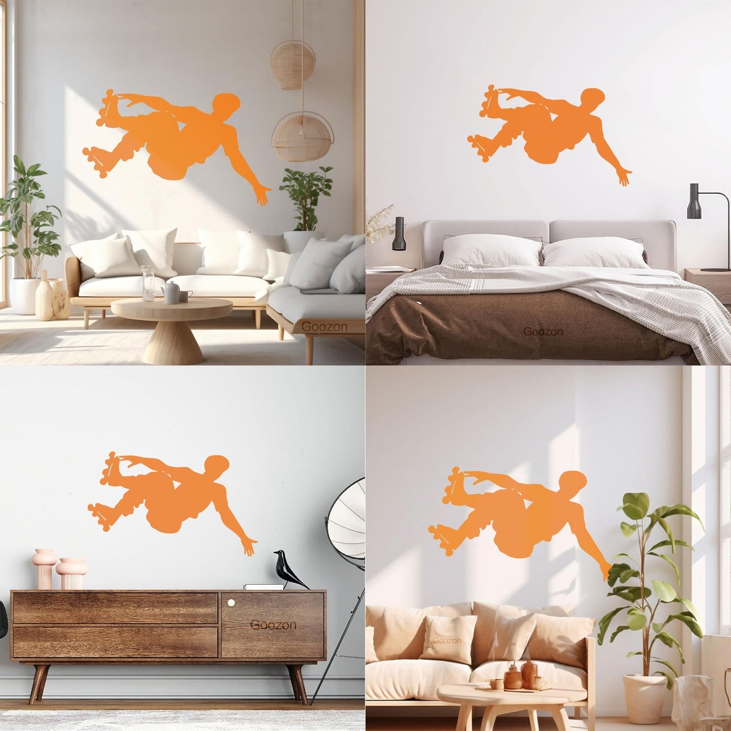 Vinyl Wall Stickers Sport Extreme Rollers Silhouette Street Tattoo Culture