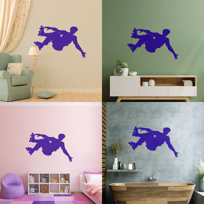 Vinyl Wall Stickers Sport Extreme Rollers Silhouette Street Tattoo Culture