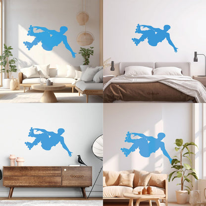 Vinyl Wall Stickers Sport Extreme Rollers Silhouette Street Tattoo Culture