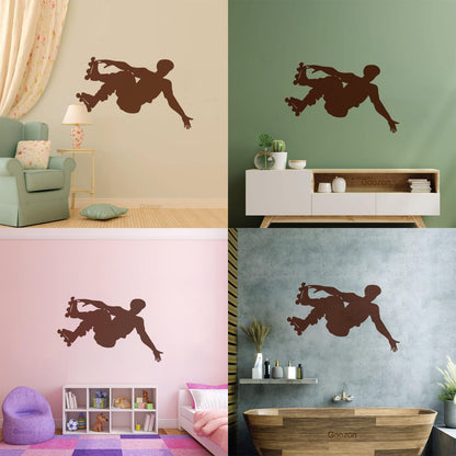 Vinyl Wall Stickers Sport Extreme Rollers Silhouette Street Tattoo Culture