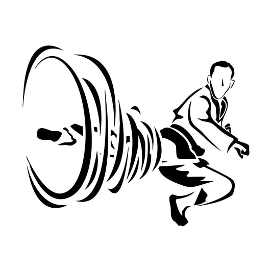 Engraving Decals Sport Fight Martial Arts Karate Kicking Japan Do Not Damage The Wall Surface