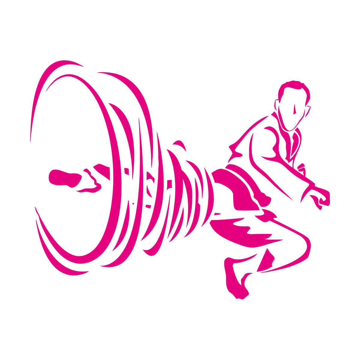 Engraving Decals Sport Fight Martial Arts Karate Kicking Japan Do Not Damage The Wall Surface