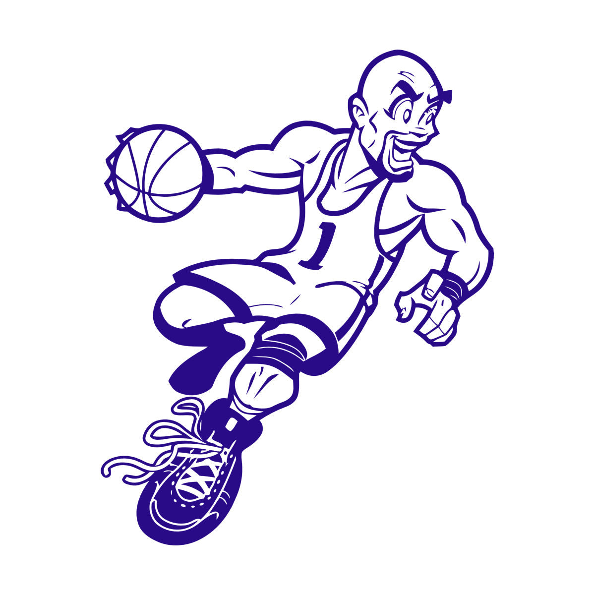 Wall Stickers Paster Paper Sport Game Basketball Player Cartoon Caricature Equipped With Transfer Film Kit