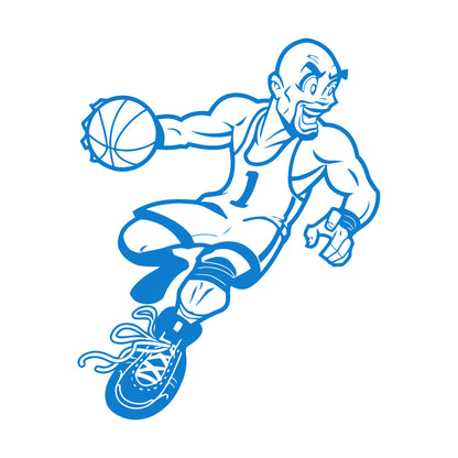 Wall Stickers Paster Paper Sport Game Basketball Player Cartoon Caricature Equipped With Transfer Film Kit