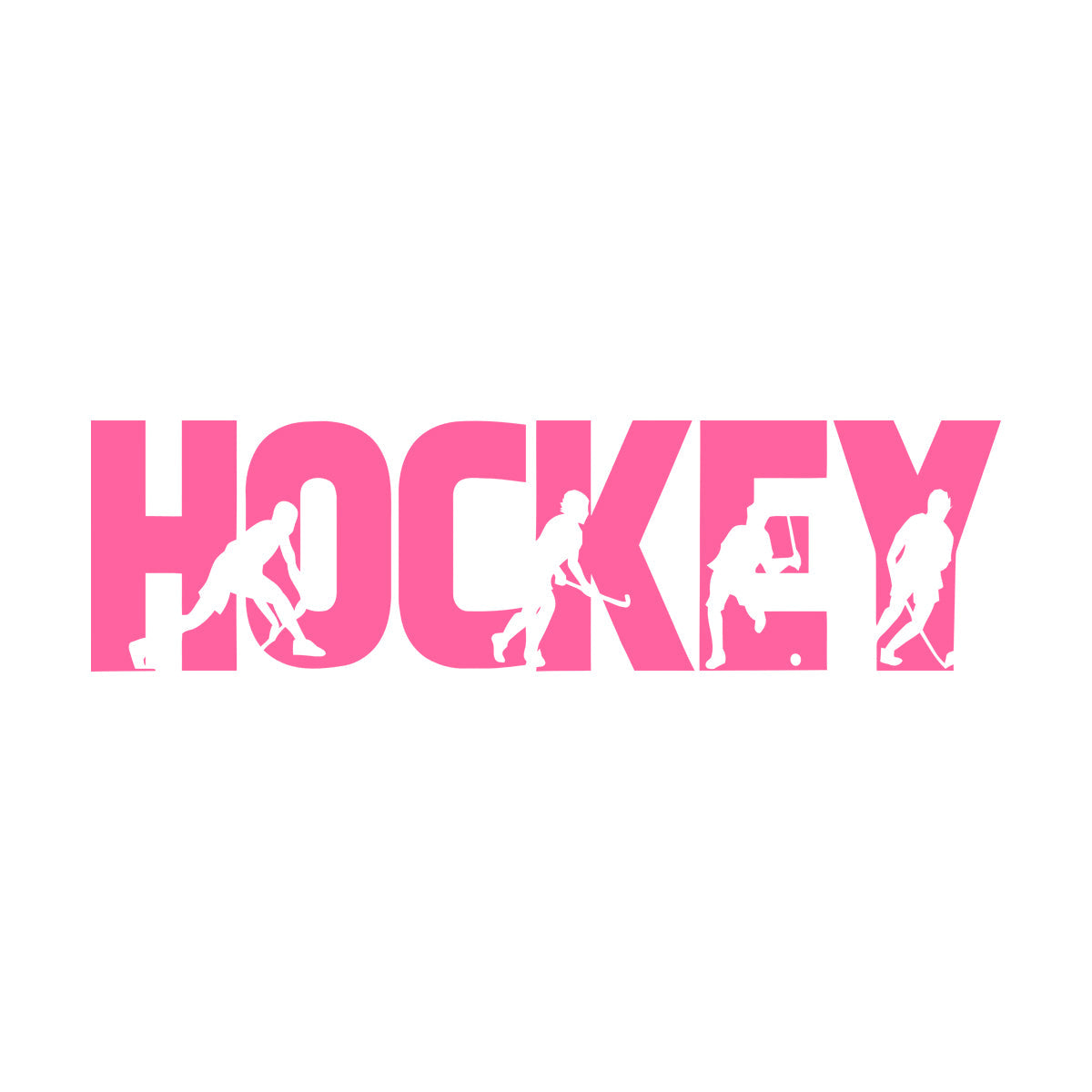 Sport Game Hockey Word Silhouettes Wall Vinyl Sticker Decor Easy Installation