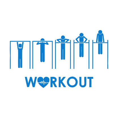 Wall Stickers Sport Health Horizontal Bars Pullups Workout Multiple Size Options