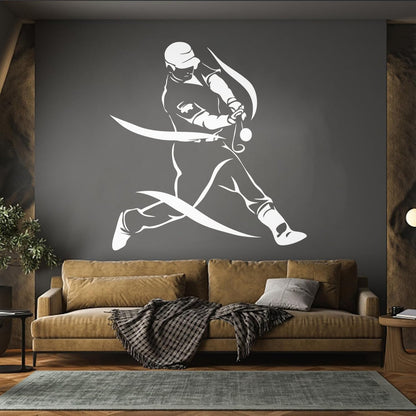 Sports Baseball Player Game Hit Lettering Decals Can Modify And Add Information