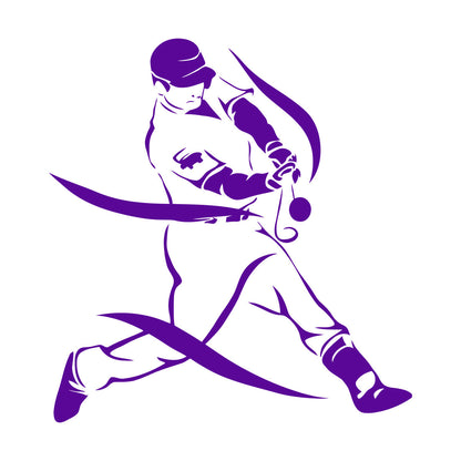 Sports Baseball Player Game Hit Lettering Decals Can Modify And Add Information