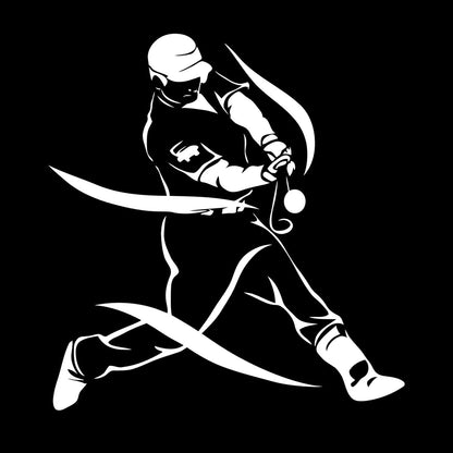 Sports Baseball Player Game Hit Lettering Decals Can Modify And Add Information