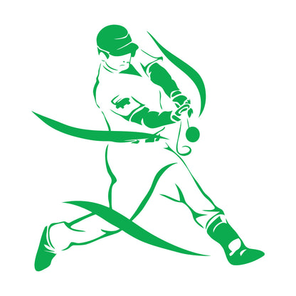 Sports Baseball Player Game Hit Lettering Decals Can Modify And Add Information
