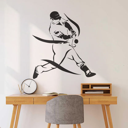 Sports Baseball Player Game Hit Lettering Decals Can Modify And Add Information