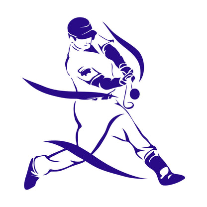 Sports Baseball Player Game Hit Lettering Decals Can Modify And Add Information