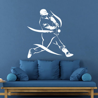 Sports Baseball Player Game Hit Lettering Decals Can Modify And Add Information