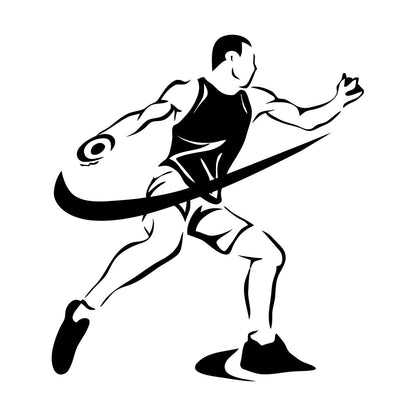 Wall Decals Paster Paper Sports Competitions Athletics Discus Throwing Car Body Decoration
