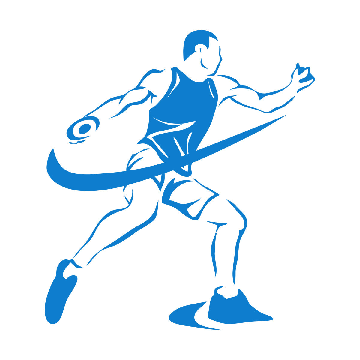 Wall Decals Paster Paper Sports Competitions Athletics Discus Throwing Car Body Decoration