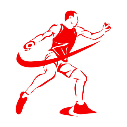 Wall Decals Paster Paper Sports Competitions Athletics Discus Throwing Car Body Decoration