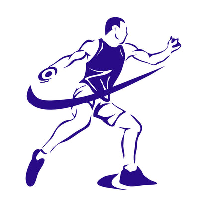 Wall Decals Paster Paper Sports Competitions Athletics Discus Throwing Car Body Decoration