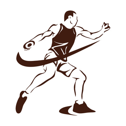 Wall Decals Paster Paper Sports Competitions Athletics Discus Throwing Car Body Decoration