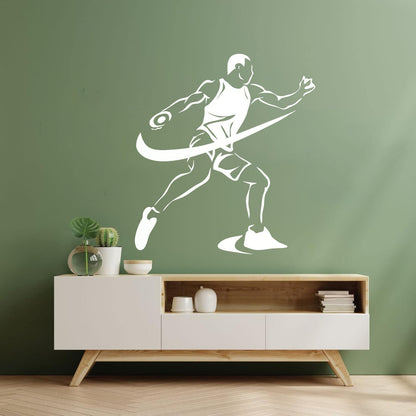 Wall Decals Paster Paper Sports Competitions Athletics Discus Throwing Car Body Decoration