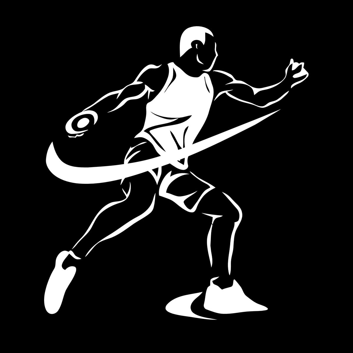 Wall Decals Paster Paper Sports Competitions Athletics Discus Throwing Car Body Decoration