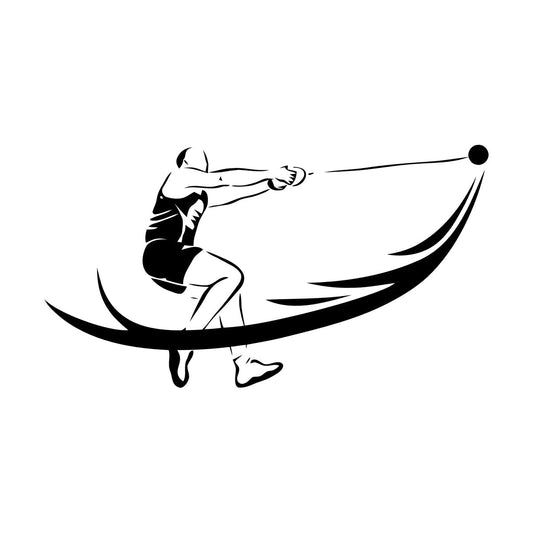 Sports Competitions Athletics Hammer Throwing Athlete Vinyl Wall Stickers Window Decals