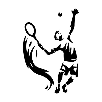 Wall Decals Sports Competitions Game Player Tennis Glass Stickers
