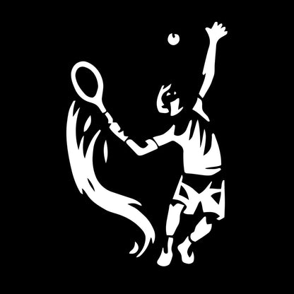 Wall Decals Sports Competitions Game Player Tennis Glass Stickers