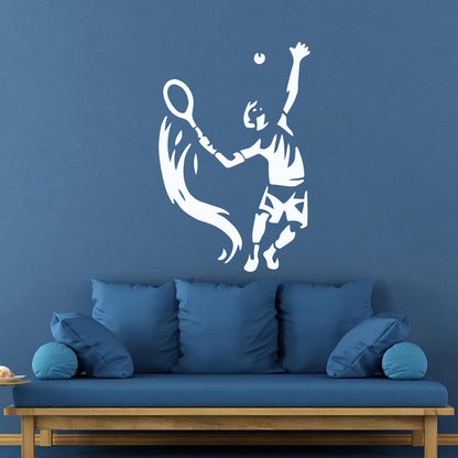 Wall Decals Sports Competitions Game Player Tennis Glass Stickers