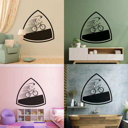 Vinyl Wall Decals Sports Cycling Bike Speed Race Store Decoration