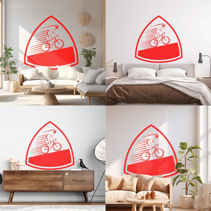 Vinyl Wall Decals Sports Cycling Bike Speed Race Store Decoration