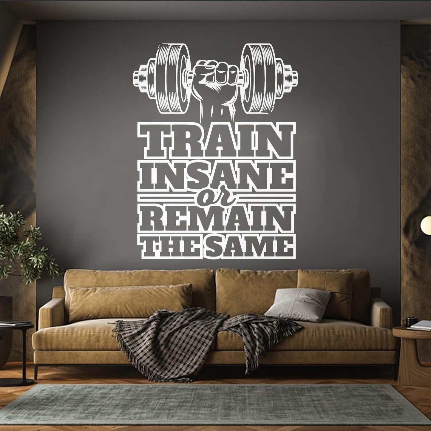 Wall Stickers Paster Paper Sports Fitnesscenter Training Dumbbell Motivation Self Adhesive